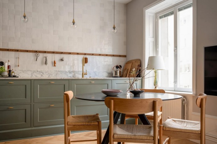 Квартира площадью 59 м2 в здании конца XIX века в Стокгольме