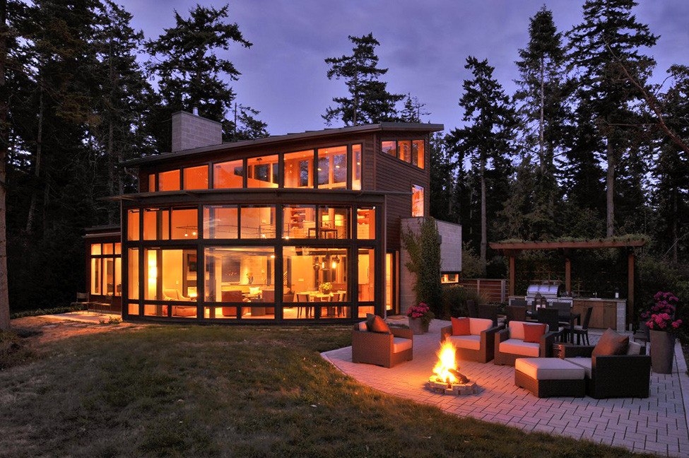 Дом у залива в штате Вашингтон