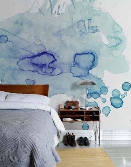 10 потрясающих примеров акварельной росписи стен