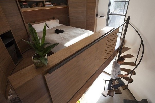 Компактный домик-цилиндр площадью вceго 31 кв. мeтр