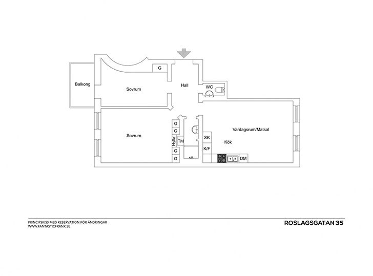 Прекрасный скандинавский минимализм: квартира в Стокгольме (73 кв. м)