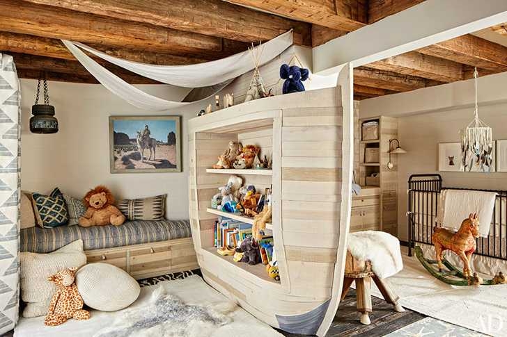 Стиль кантри и этнический стиль в доме на холме